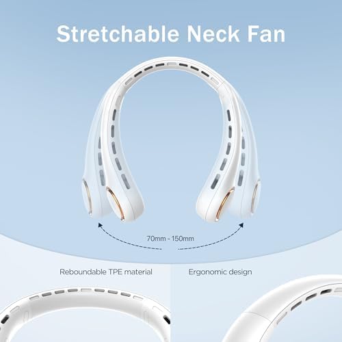 GULAKI Portable Neck Fan with 64 Cool Lights and 3 Speeds