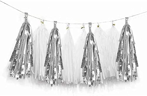AIM GGKK White and Silver Tassel Garland DIY Kit 20PCS