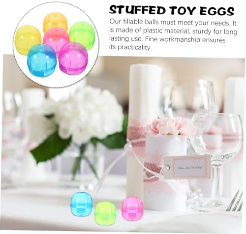 Mobestech 48pcs Sturdy Plastic Fillable Balls for Decorative Use