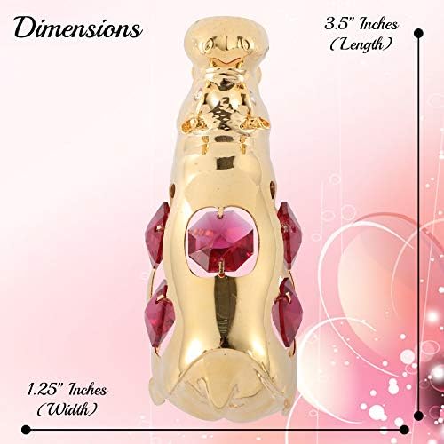 Matashi 24K Gold Plated Hippopotamus Figurine Decor
