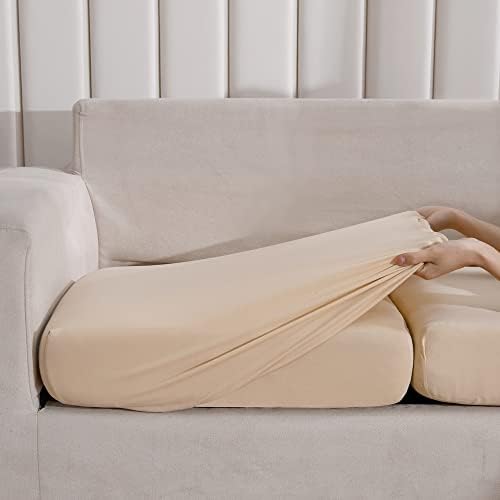 AURLOE Waterproof Stretch Couch Cover 1pc Beige