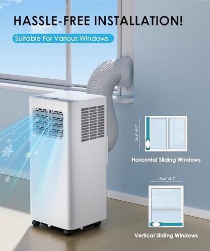 EUHOMY 8000 Btu Portable AC with Cool Dry Fan Modes