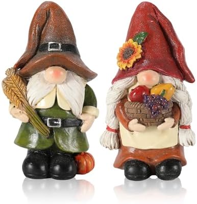 Thanksgiving Gnomes Figurines - Set of 2 1