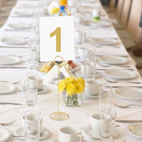 36 Piece Gold Table Number Holders with 3 Sizes