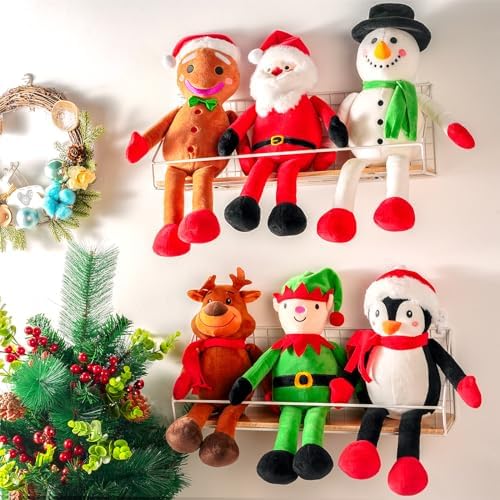 Poen 6 Pcs 16 Inch Christmas Plush Ornaments Set