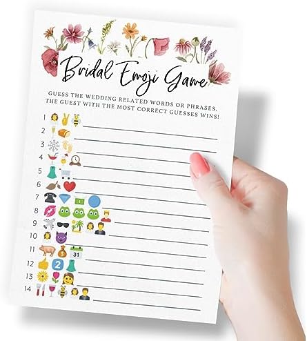 Printed Party Bridal Shower Game Set with 4 Fun Activities