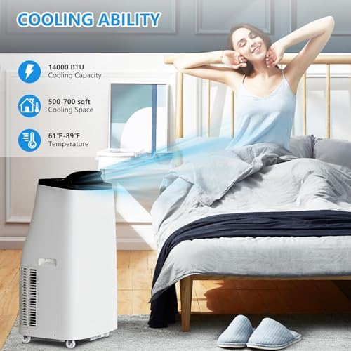 14000 BTU Portable Air Conditioner for Large Room