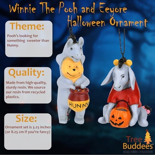 Tree Buddees Winnie The Pooh and Eeyore Halloween Ornaments