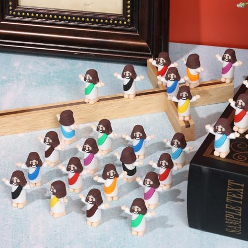 50 Pcs Mini Jesus Figurines Multi-Colors