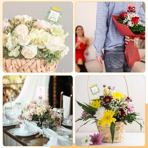40 Pcs Gold Metal Wire Floral Place Card Holders