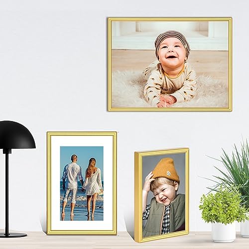 Black Classic Picture Frame 5x7 No Mat for Wall or Desk