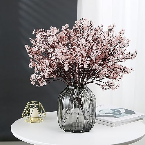 JAKY Global Artificial Babys Breath Flowers 6pcs Autumn Pink Bundle