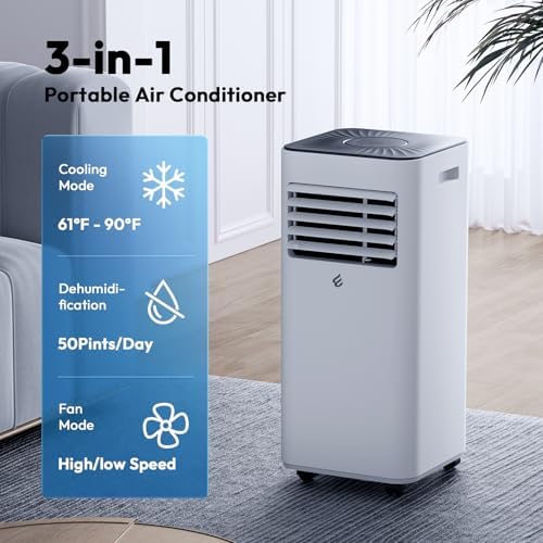 10000 BTU Portable AC With Remote and Window Kit
