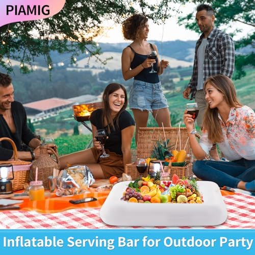 PIAMIG Inflatable Serving Bar 24x24 White 2 PCS