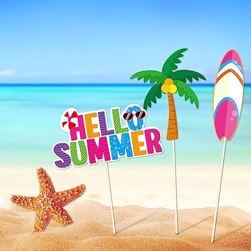 Summer Pool Beach Photo Booth Props 30 Pack