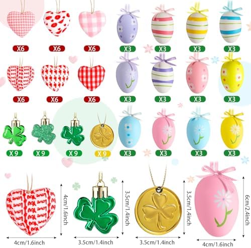 Jutom 108 Pcs Holiday Hanging Ornament Set