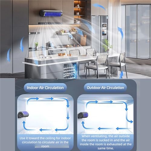 Imwing Cooling Ace Tower Fan 3 Speeds Adjustable USB Rechargeable Gray