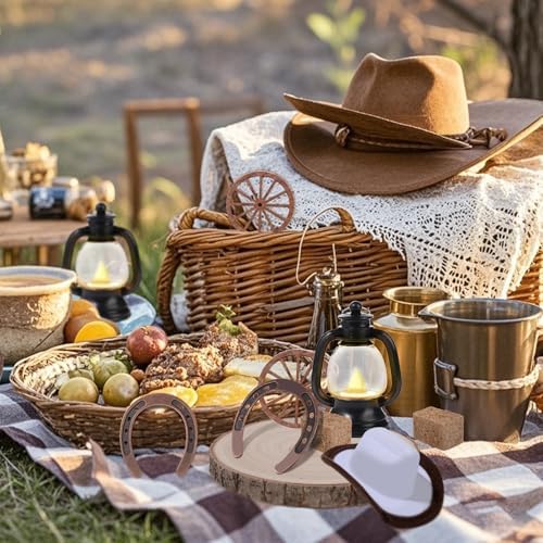 6PCS Western Party Decorations with LED Candle