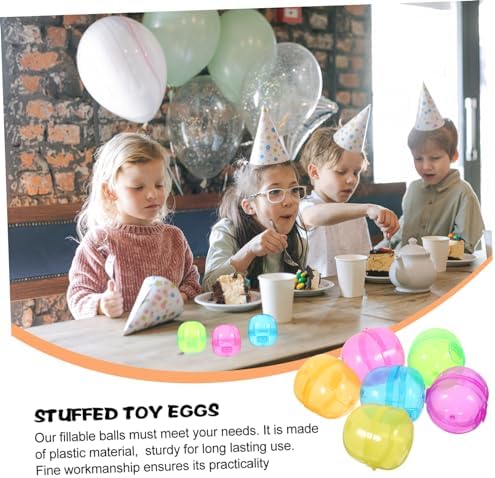 Mobestech 48pcs Sturdy Plastic Fillable Balls for Decorative Use