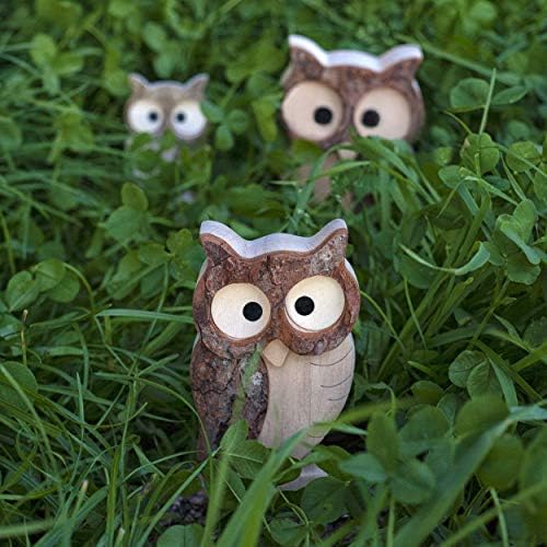 Wooden Owl Figurines Home Decor Add a Natural Touch