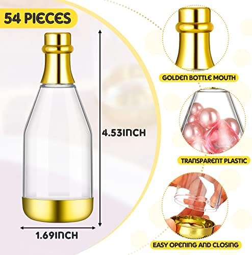 Cunhill 54pcs Gold Champagne Candy Bottles for Party Favors