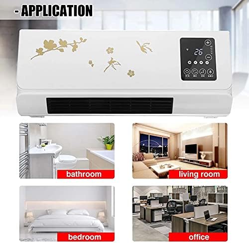 2000W Wall Mounted Air Conditioner with PTC Heating and Touch Screen Remote Control