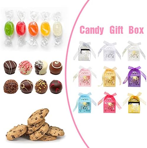 EUBUY 50PCS Hollow Candy Boxes for Wedding Favors