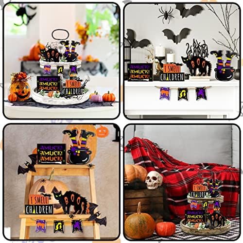 Halloween Tiered Tray Decor Set 7 Pieces