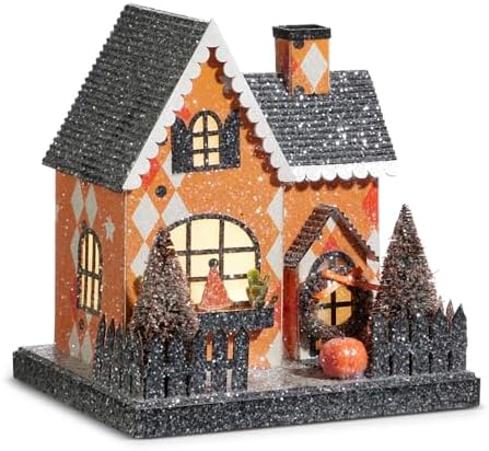 Raz Imports Lighted Halloween Party House Figurine