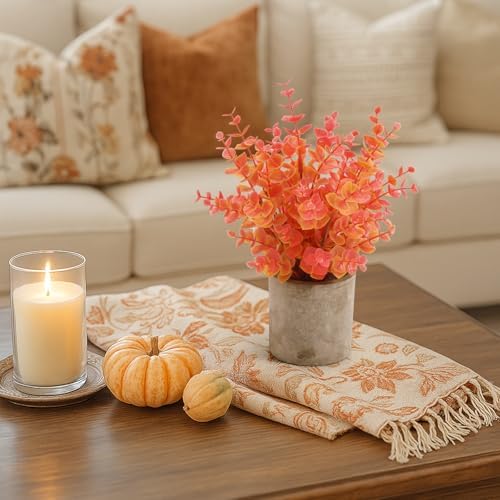 2 Pack Fall Eucalyptus Artificial Plants for Home Decor