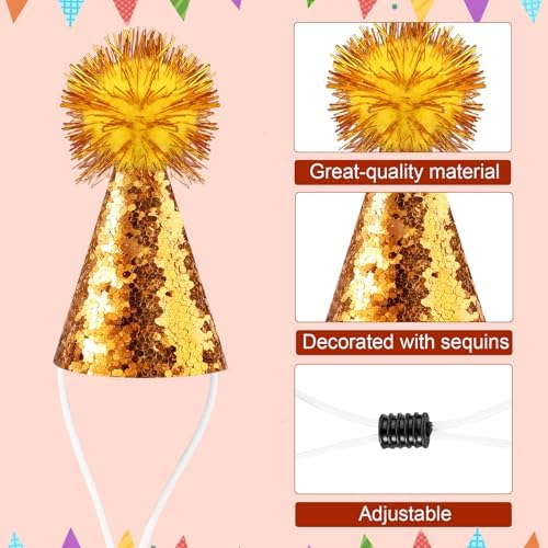 BOXOB 10pcs Mini Party Hats for Toy Animals