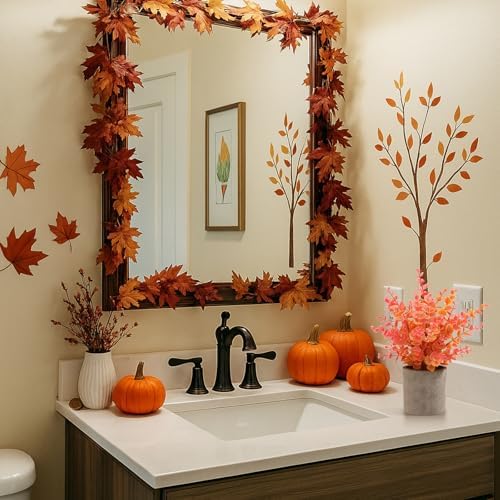 2 Pack Fall Eucalyptus Artificial Plants for Home Decor