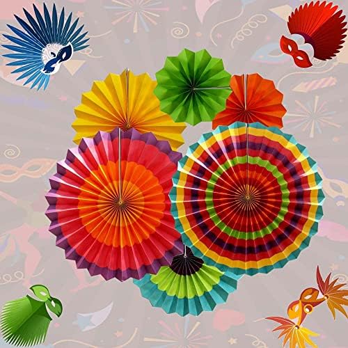 Hola Fiesta Paper Fans Set of 12 for Celebrations