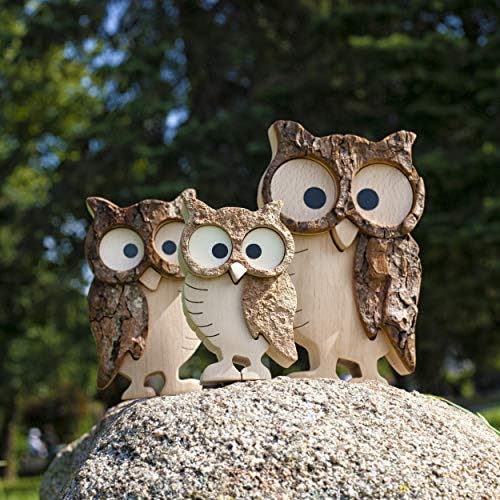 Wooden Owl Figurines Home Decor Add a Natural Touch