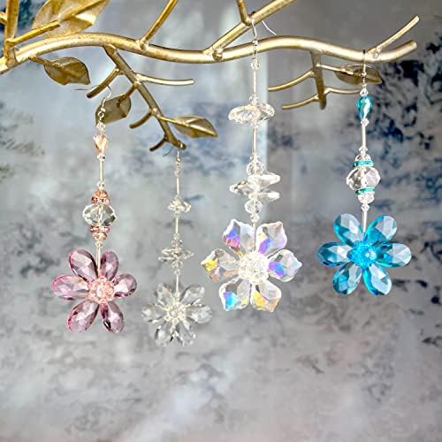 Crystal Decor Iridescent Flower Suncatcher