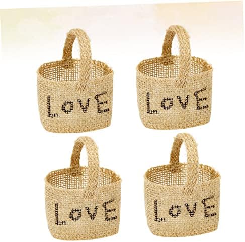 4Pcs Decorative Linen Bags for Wedding Party Supplies 1