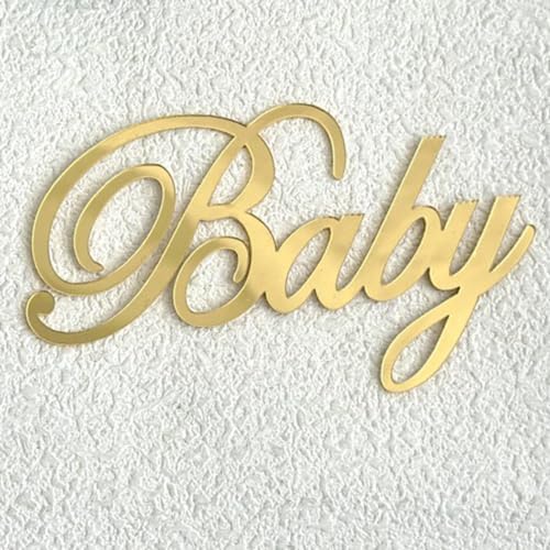 Gold Baby Shower Cake Topper Inserts 10 Pieces 1