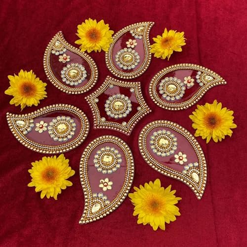 LOVENSPIRE Acrylic Rangoli Set 12 Inches Reusable