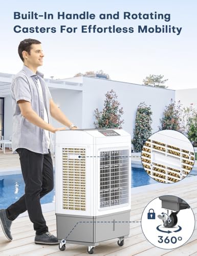 FANCOLE Windowless Air Cooler 2100CFM with 4 Ice Packs