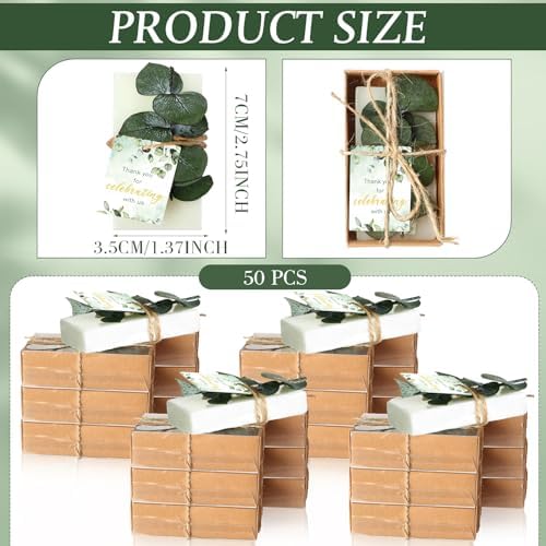 50 Piece Eucalyptus Scented Soap Wedding Favor Set 1