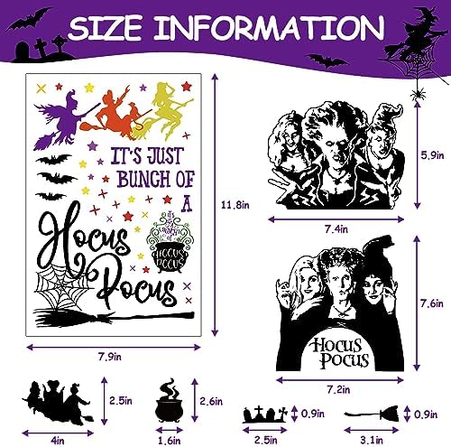 GreenPine 6Pcs Halloween Window Clings