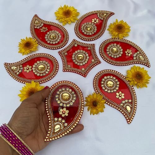 LOVENSPIRE Acrylic Rangoli Set 12 Inches Reusable
