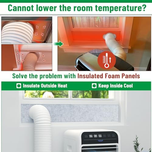 Forestchill Adjustable Window Vent Kit with Insulation Foam Panels