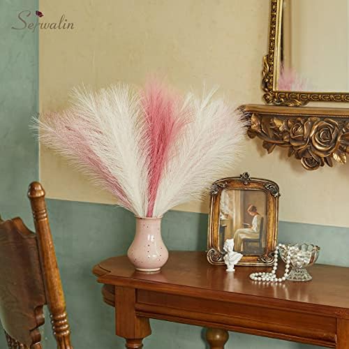 Serwalin 12pcs Pink Pampas Grass Decor Set 1