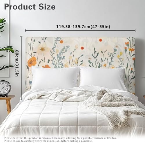 Floral Headboard Cover for Queen Bed