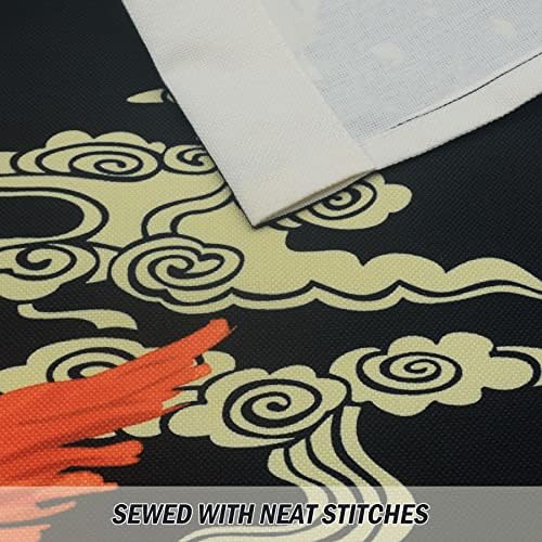 LIGICKY Traditional Golden Phoenix Doorway Curtain for Home and Kitchen