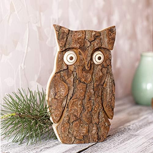 Wooden Owl Figurines Home Decor - Medium