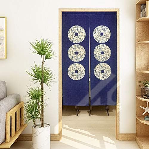 LIGICKY Japanese Style Noren Door Curtain Six Coins Pattern 335x59in