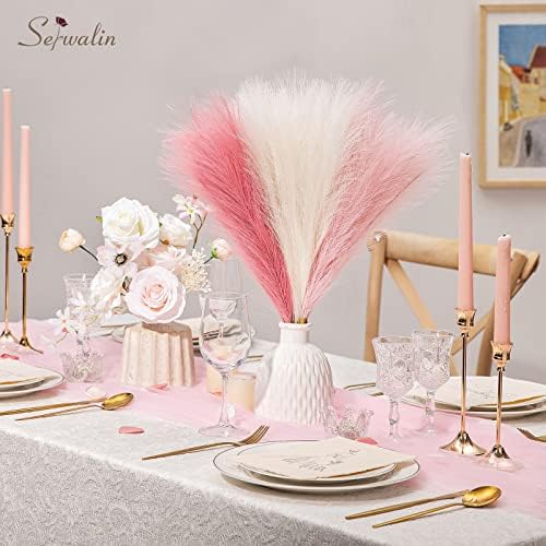 Serwalin 12pcs Pink Pampas Grass Decor Set 1
