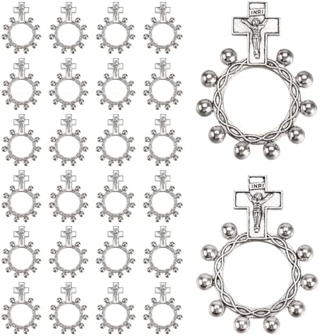 Finger Rosary Ring Pack of 24 for Baptism Favors
